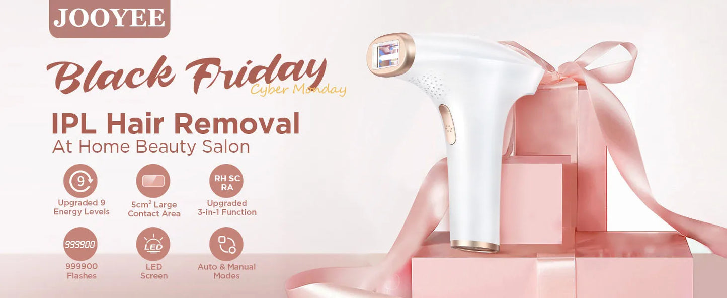 IPL Hair Removal Laser Device 999900 + Flashes Auto Manual Dual Mode for Men Women Facial Bikini Hair Laser in 4 Weeks Home Use