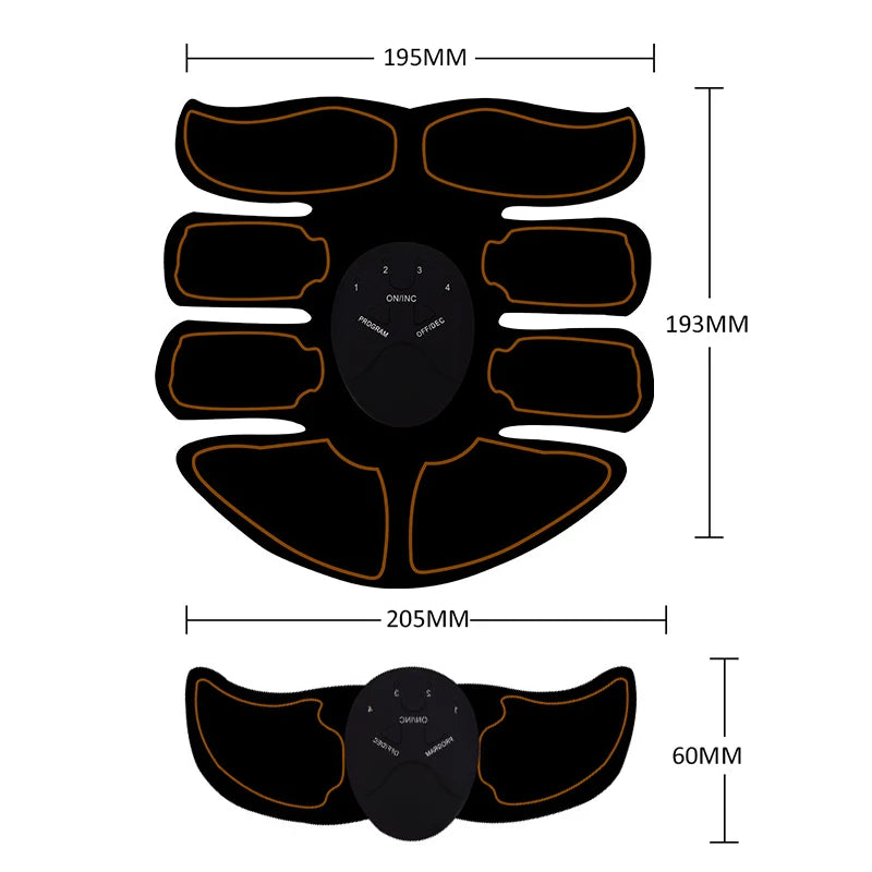 Wireless EMS Abdominal Muscle Stimulator Buttock Hip Trainer Waist Arm Leg Body Smart Slimming Massager Unisex Fitness Equiment