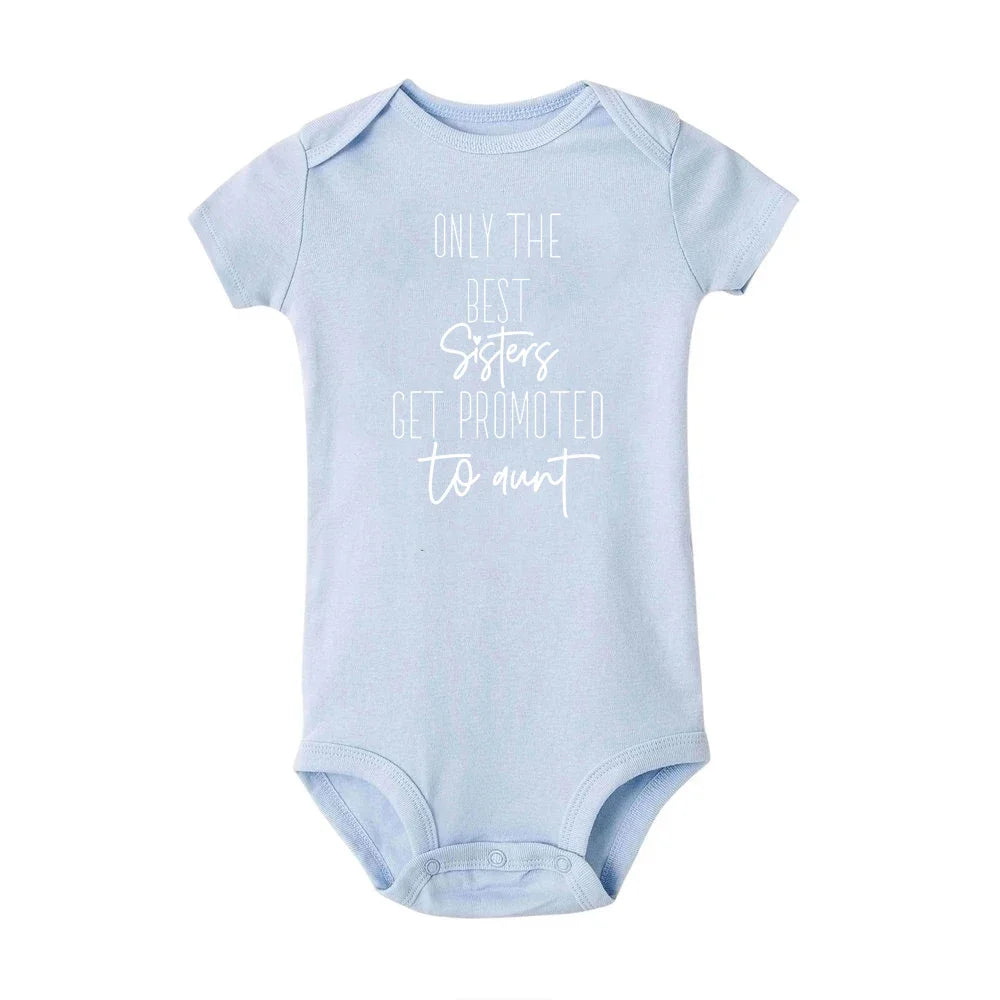Only The Best Sister Get Promoted To Aunt Newborn Clothes Baby Toddler Romper Pregnancy Announcement Bodysuit Infant Shower Gift