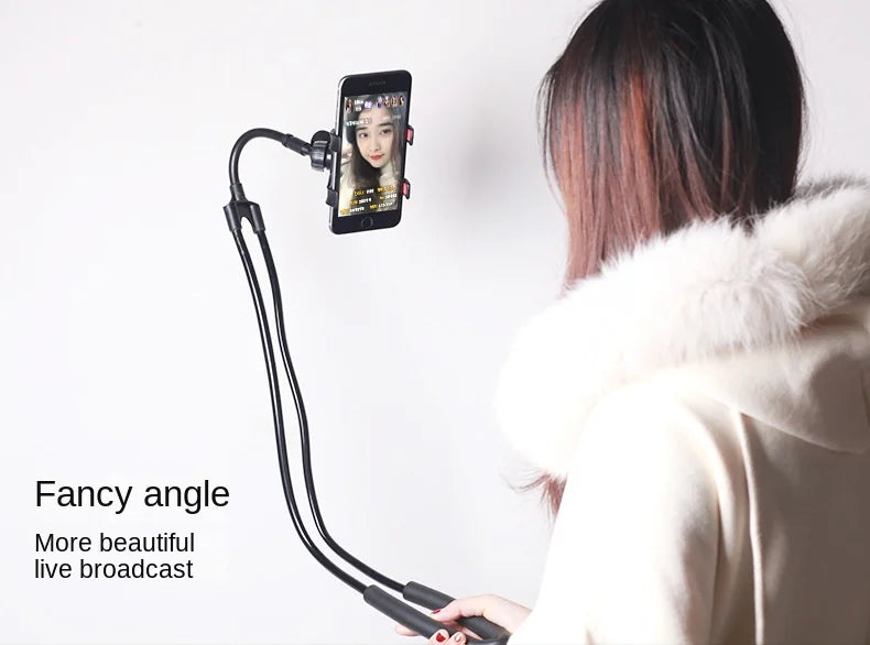 Mobile Phone Holder Hanging Neck Lazy Cellphone Mount Accessories Adjustable 360 Degree Phones Holder Stand for IPhone Xiaomi