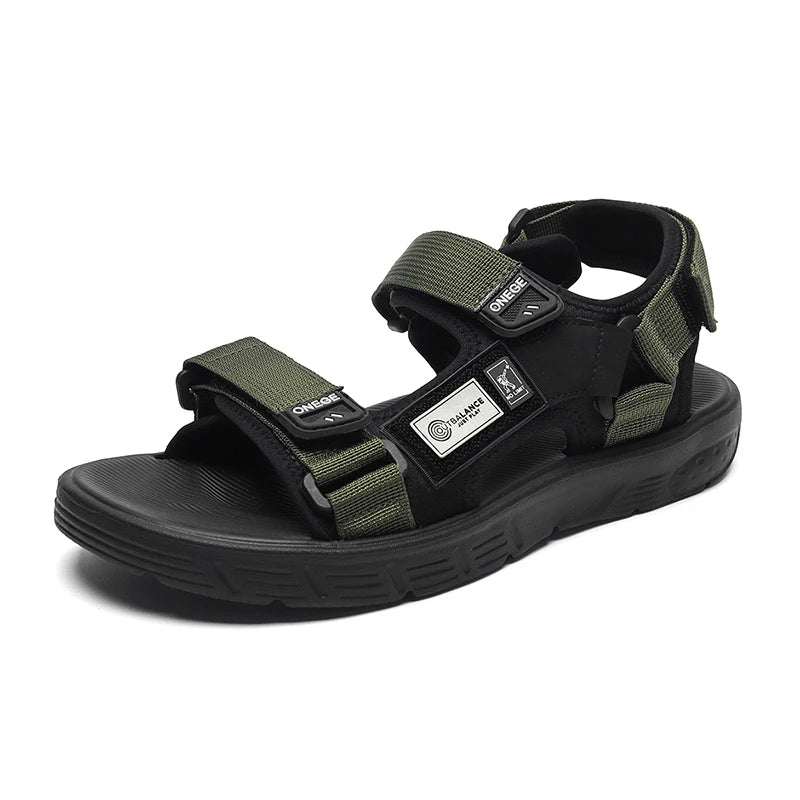 A Pair of Men's New Summer Casual Shoes, Fashionable Sports Trendy Wear-Resistant Sandals, Cool Beach Shoes