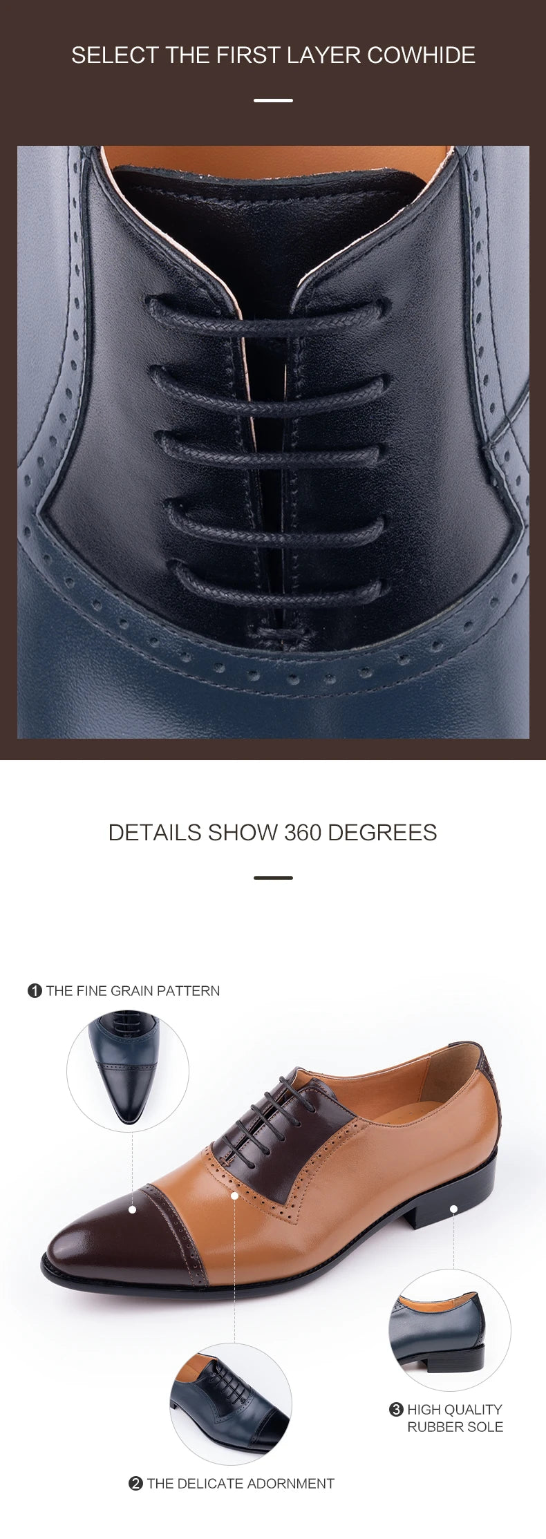 Business Versatile Lace-Up Fashion Dress Shoes Formal Office Casual Breathable Men Suit Footwear Oxford Style New Arrival Design