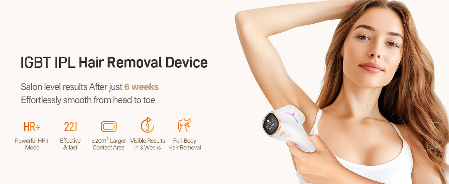 Laser Hair Removal 0.1S/flash 999900+ 22J IPL Hair Remover 3 Modes Body Face Bikini Home Treament Laser Epilator for Women Men