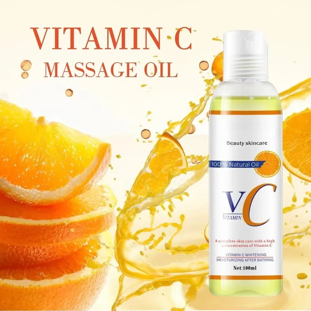 Organic Essential Oil Natural Castor Vitamin C Oil for Body Relaxing Spa Massage Natural Essential Oils Skin Care 100ml