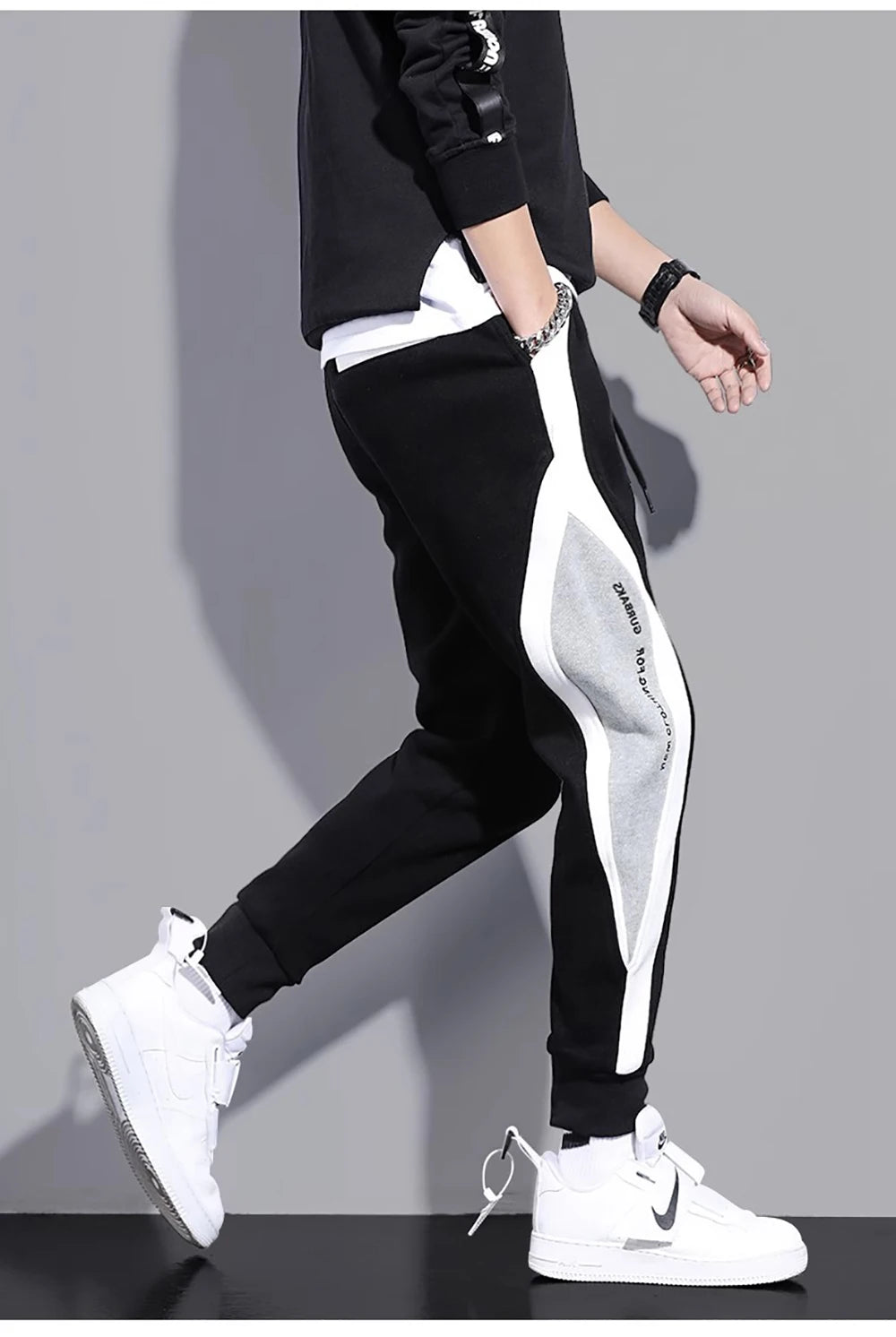 11 Print Men's Sweatpants Patchwork Jogging Pants Male Outfit Loose Trousers Straight Pants New Spring Autumn Fashion Clothes