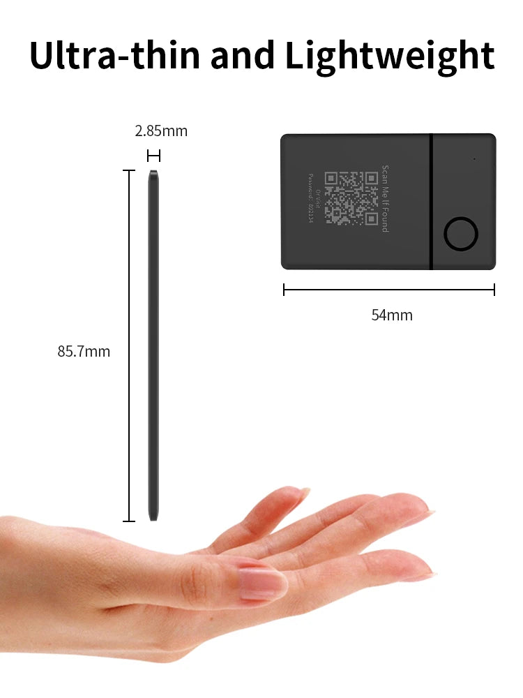 RSH Wireless Charging GPS Tracking Card Locator Google Certified Android Tracker for Xiaomi Huawei QR Code Anti Loss Smart Tag