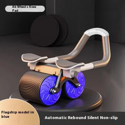 Abdominal Wheel Roller abs Workout Equipment Machine for Gym Automatic Rebound Elbow Support Fitness Sports With Phone Holder