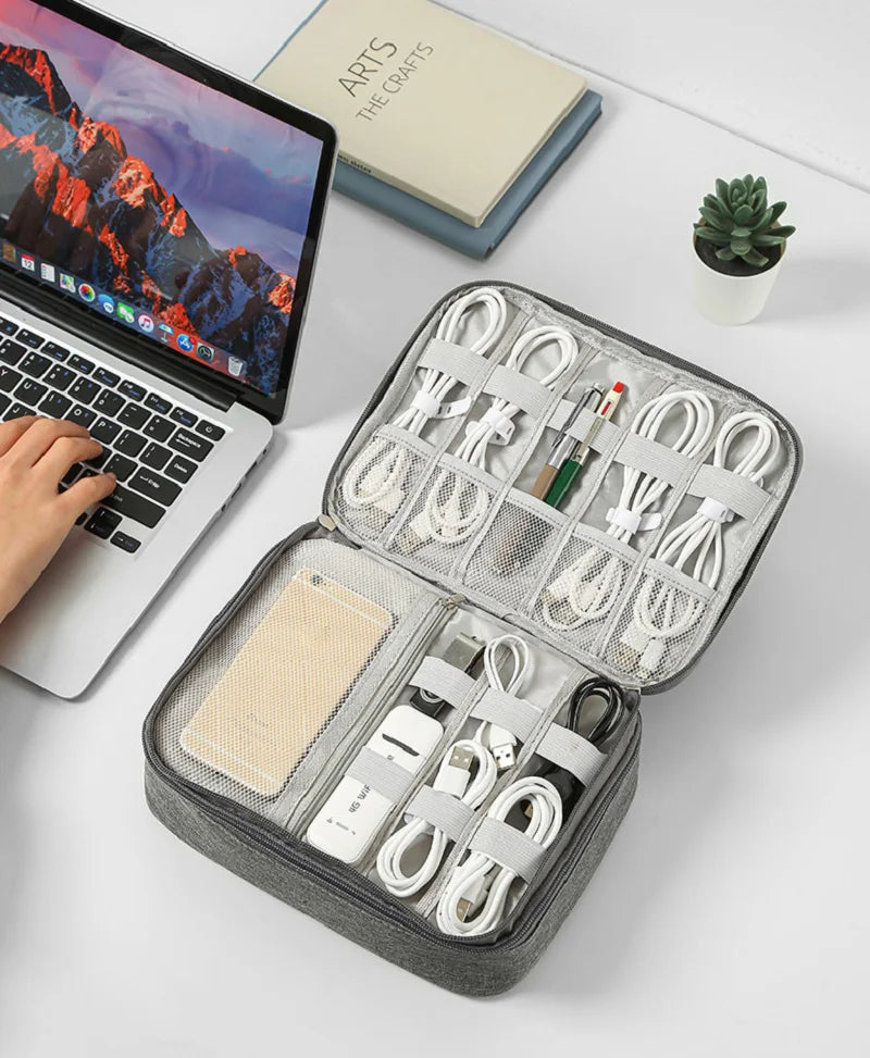 Travel Cable Bag Waterproof Digital USB Charger Storage Bag Portable Office Charging Line Wire Organizer Travel Cable Organizer
