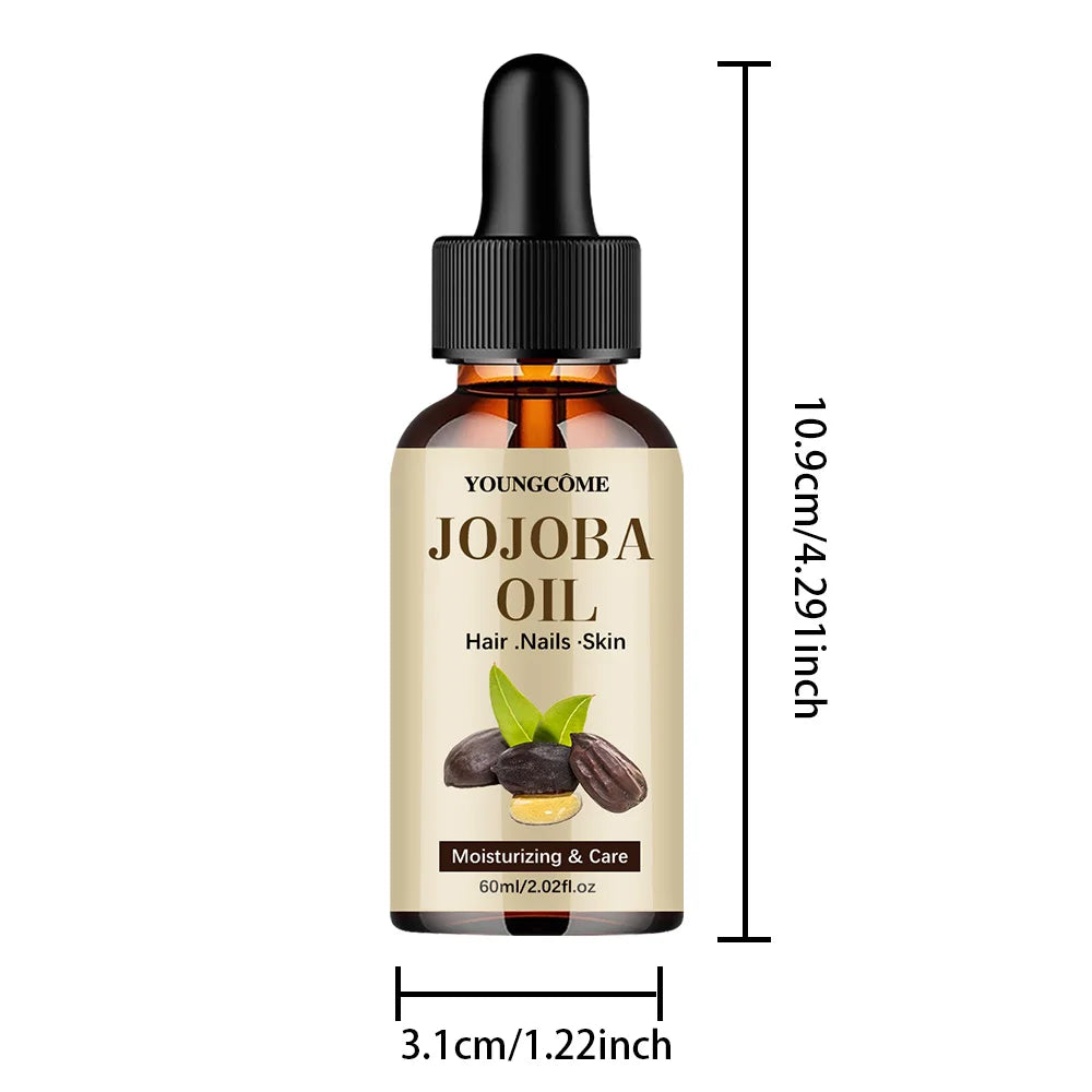 Organic Jojoba Oil, Pure Moisturizing Oil For Face, Hair, Skin Nails | Natural Cold Pressed Hexane Free Carrier Oil Hair Relaxer
