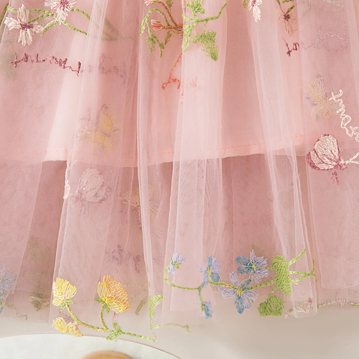 Summer New Sweet Butterfly Wing Baby Girl Princess Dress, Floral Chiffon Wedding Party Children'S Sleeveless Clothes (0-4 Years）