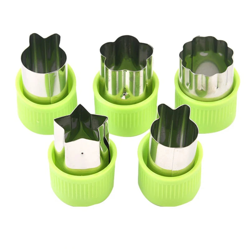 Heart Shape Vegetables Cutter Plastic Handle Cookie Cutters Sandwiches Cutter Stainless Steel Fruit Cutting Die Kitchen Gadgets