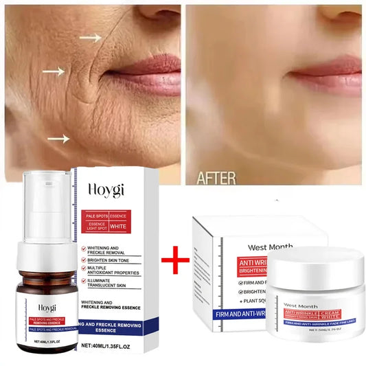 Collagen Face Serum Cream Set Anti-Aging Firming Lifting Fine Line Deep Anti Sagging Wrinkle Brighten Beauty Skin Care Products