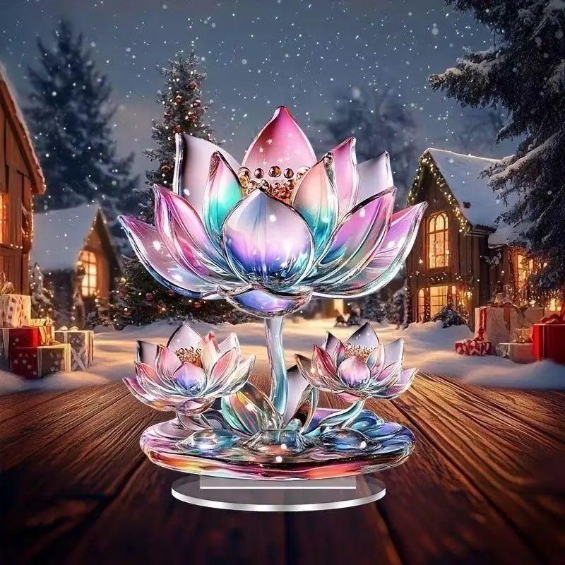 Acrylic White Crystal Dragon Statue 2D Flat Cool Figurine Office Cafe Living Room Studio Display Table Ornament Gift Home Decor