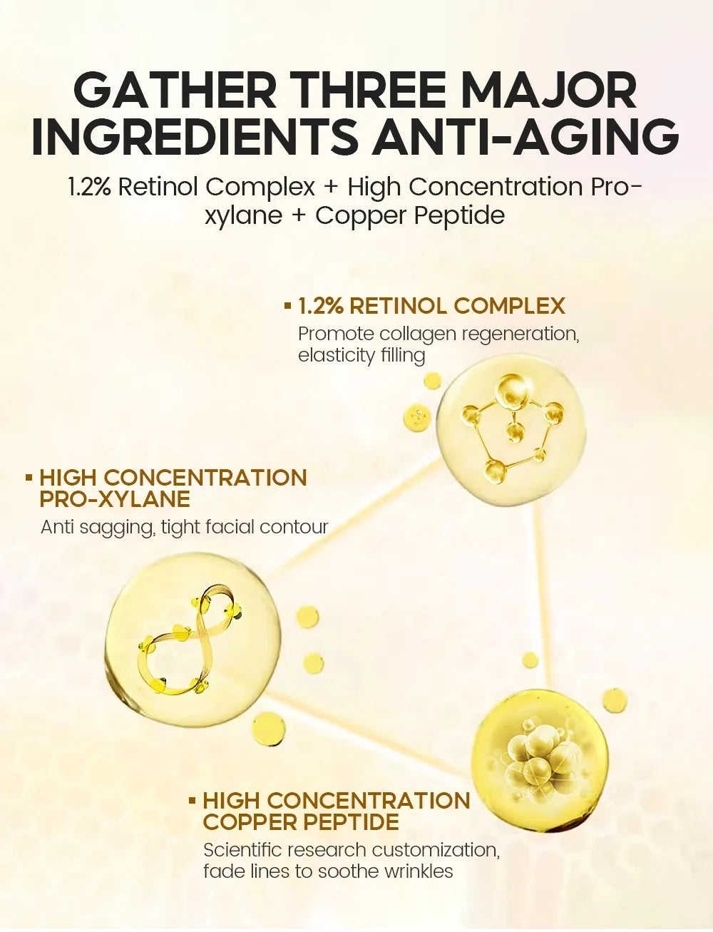 Retinol + Pro-xylane Ampoule serum  Repairs Strengthens The Skin And Diminishes Fine Lines Face Beauty Skin Care 15pcs