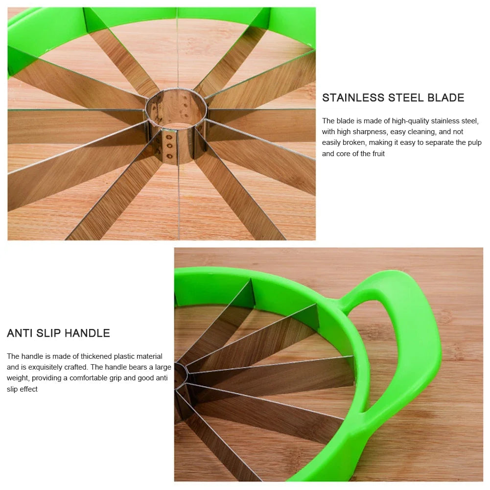 Manual Watermelon Slicers Cutter Stainless Steel Creative Labor-Saving Fruit Slicing Tool Large Fruit Dividers Kitchen Gadgets
