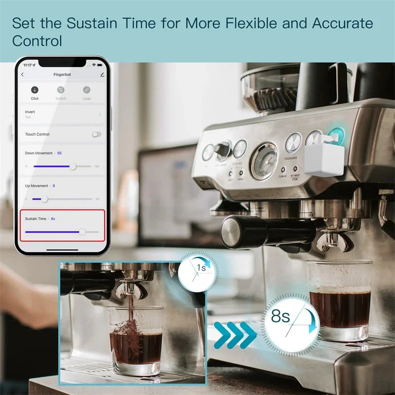 RSH Tuya Smart Fingerbot Switch Timer Control Bluetooth-compatible Smart Switch Fingert Robot Timer Voice Alexa Google Assistant
