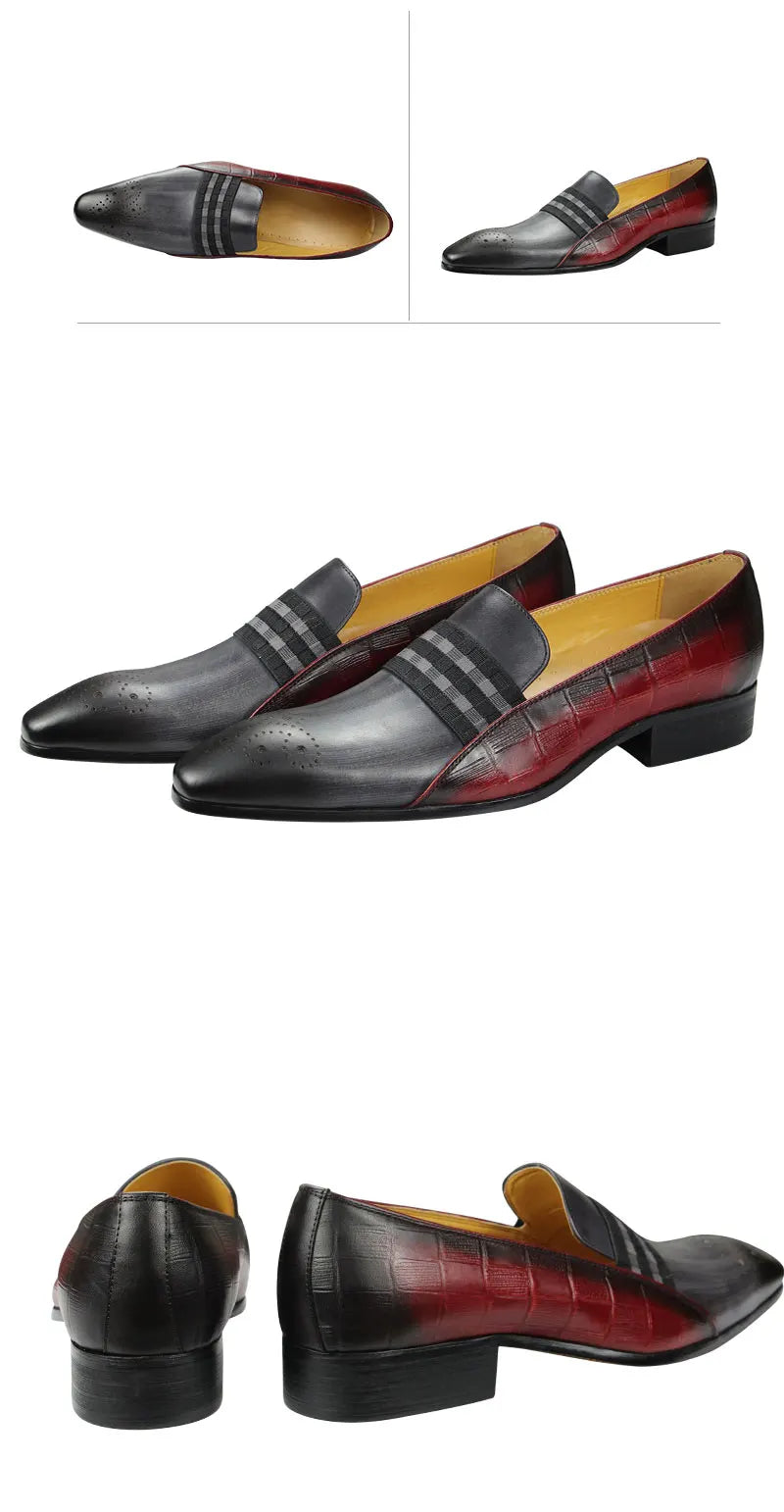 Sandals Men Shoes High Quality Genuine Leather Comfortable Loafer Dress Shoe Classic Double Color Matches Business Suit of Males