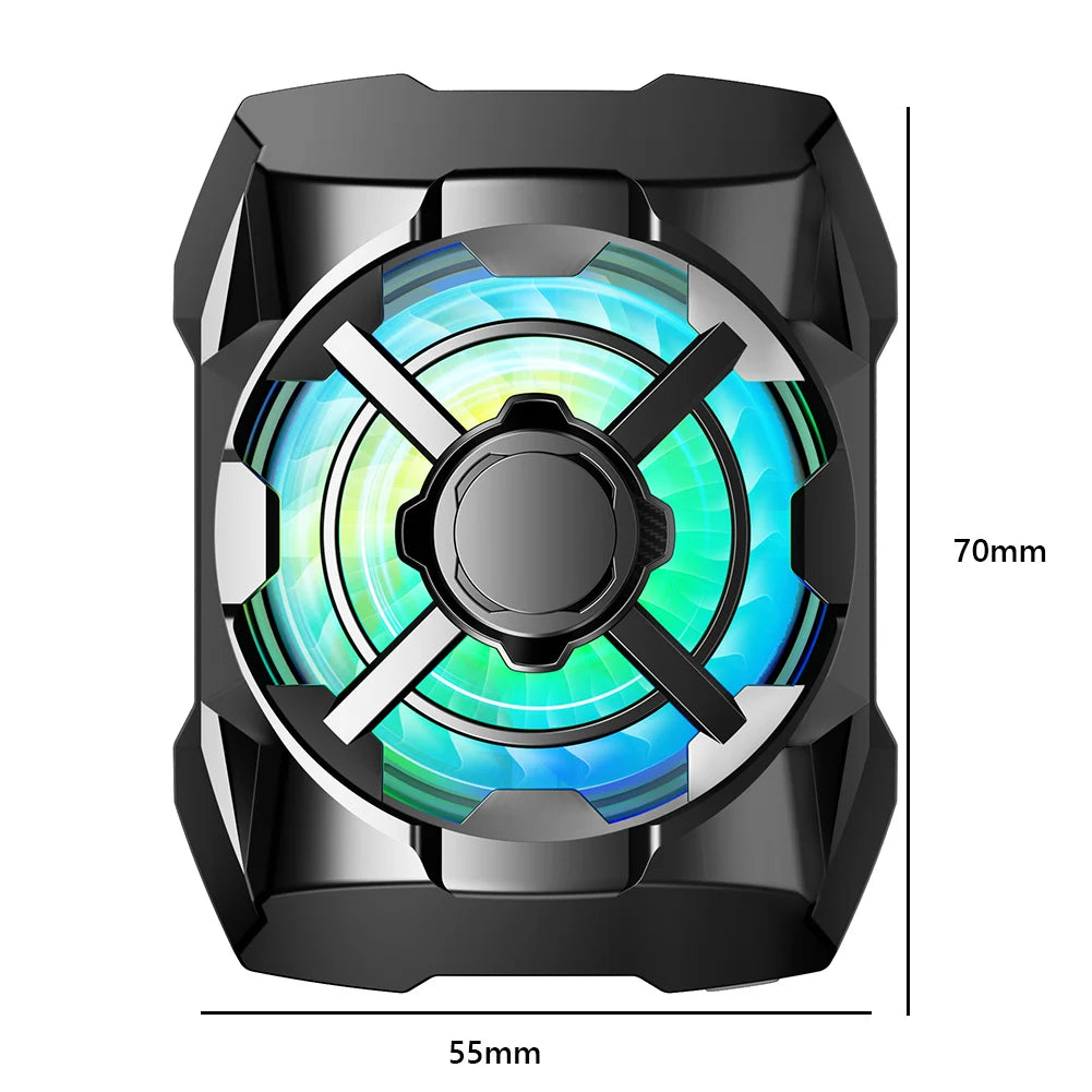 Portable Phone Cooler Rechargeable 3 Speeds Adjustable Mobile Phone Radiator Wireless Magnetic for Playing Games Watching Videos