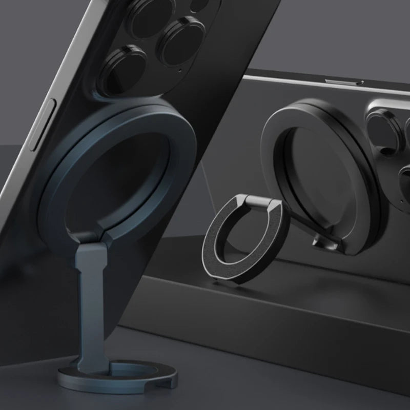 2025 New Mobile Phone Finger Ring Holder for Magsafe Strong Magnet Suction Double-sided Magnetic Stand for iPhone16 15 14 Xiaomi
