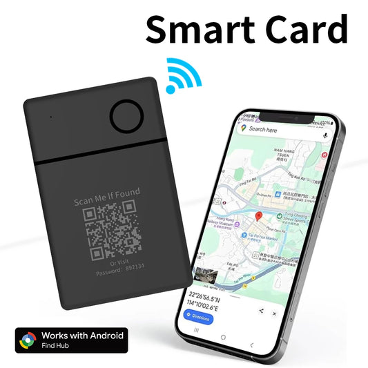 RSH Wireless Charging GPS Tracking Card Locator Google Certified Android Tracker for Xiaomi Huawei QR Code Anti Loss Smart Tag