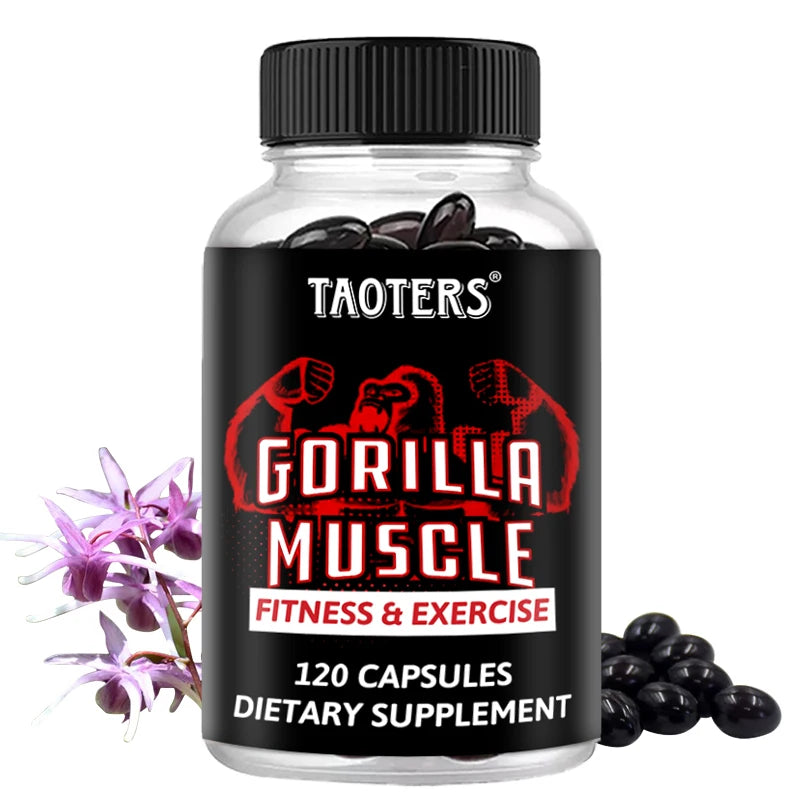 GORILLA MUSCLE CAPSULES - for Fitness and Exercise, Build Muscle and Endurance, Promote Blood Circulation and Recovery