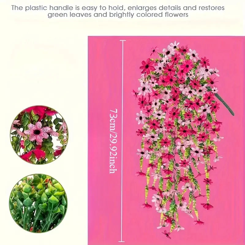 1pc Artificial Hanging Sunflower Weather Resistant  Decor for Home Garden Wedding Garden Decoration Decorative Flower Bunch