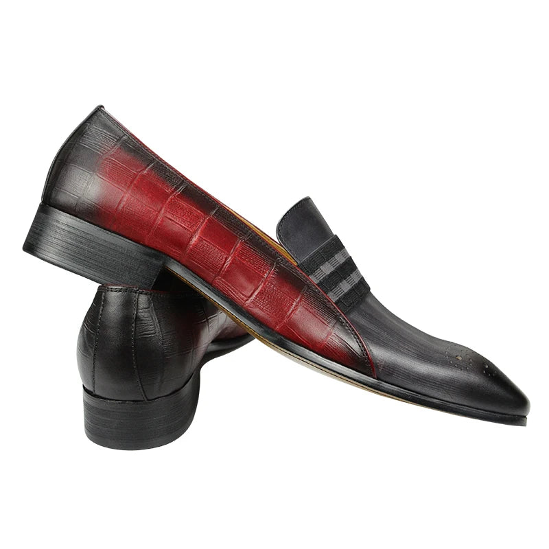 Sandals Men Shoes High Quality Genuine Leather Comfortable Loafer Dress Shoe Classic Double Color Matches Business Suit of Males