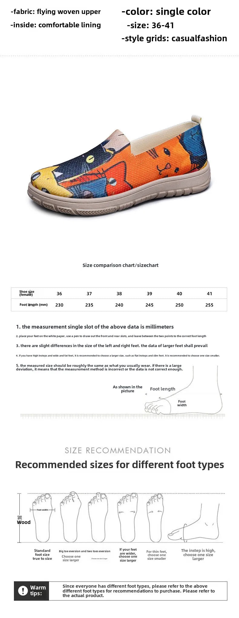 Women's Spring Casual Shoes Large Size Color Matching Cloth Shoes One Pedal