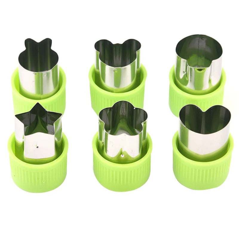 Heart Shape Vegetables Cutter Plastic Handle Cookie Cutters Sandwiches Cutter Stainless Steel Fruit Cutting Die Kitchen Gadgets