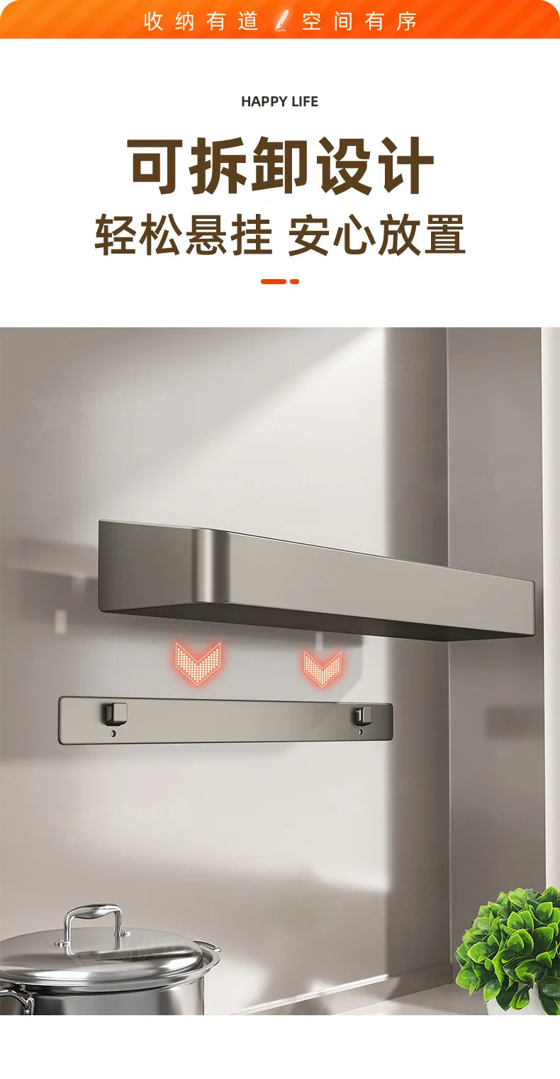 Wall Mounted Kitchen Seasoning Storage Rack Home Use Free Punching Condiment Box Can Seasoning Organizer for Culinary Tools