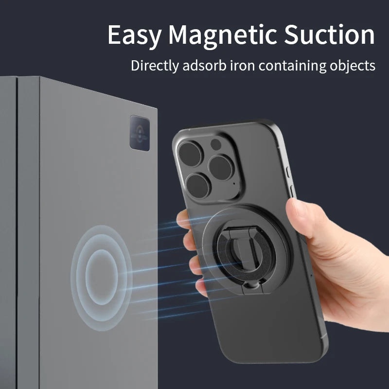 2025 New Mobile Phone Finger Ring Holder for Magsafe Strong Magnet Suction Double-sided Magnetic Stand for iPhone16 15 14 Xiaomi