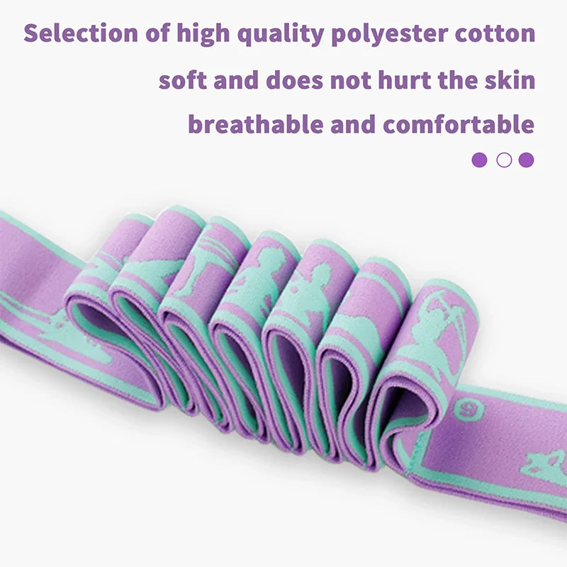 Resistance Band Yoga Auxiliary Stretching Belt Adult Latin Training Elastic Bands Beginner Pilates Dance Loop Fitness Tension