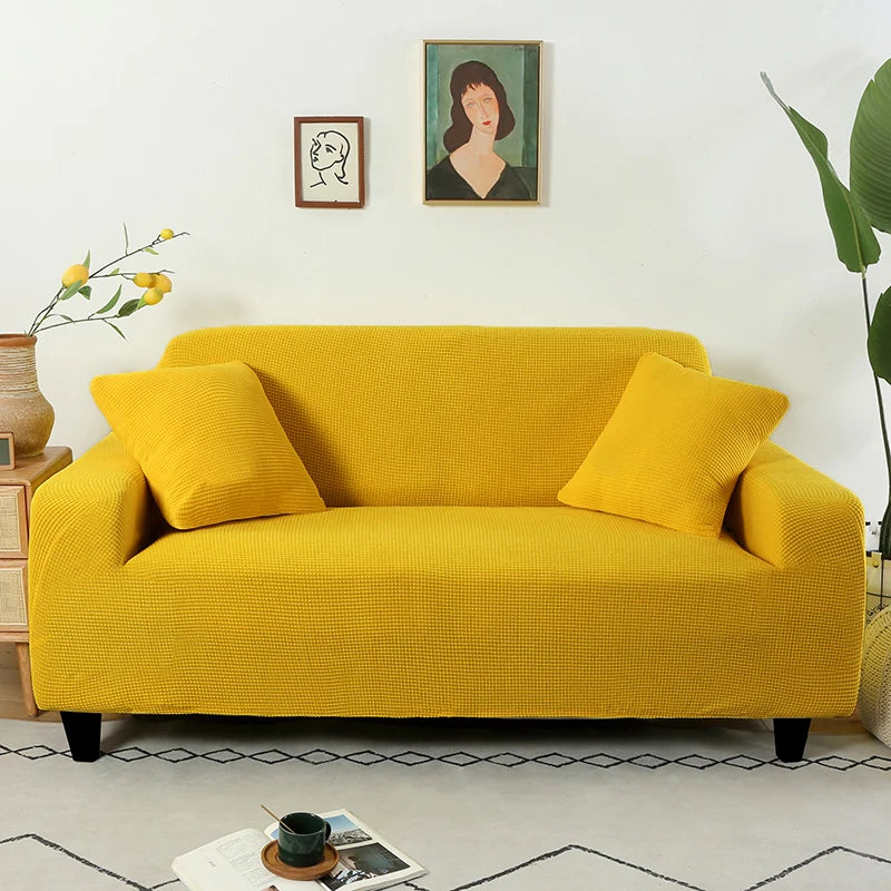 Sofa Cover Elastic For Living Room Home Jacquard Stretch  Slipcovers  Corner Couch Covers 1/2/3/4 Seater L Shape Free Shopping