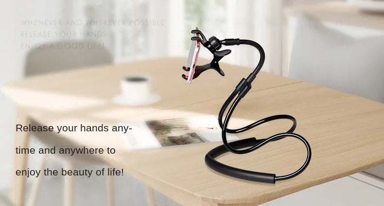 Mobile Phone Holder Hanging Neck Lazy Cellphone Mount Accessories Adjustable 360 Degree Phones Holder Stand for IPhone Xiaomi