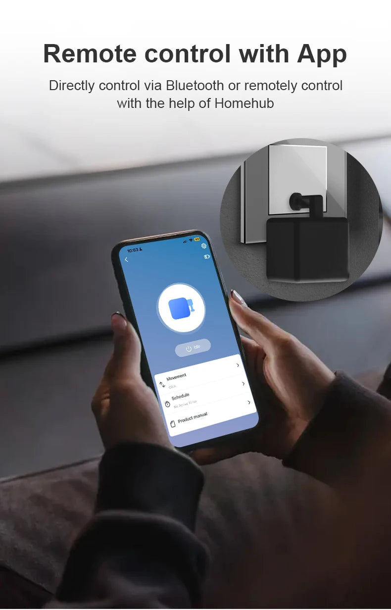 RSH Tuya Smart Fingerbot Switch Timer Control Bluetooth-compatible Smart Switch Fingert Robot Timer Voice Alexa Google Assistant