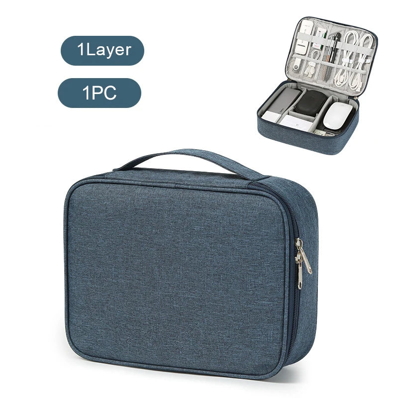 Travel Cable Bag Waterproof Digital USB Charger Storage Bag Portable Office Charging Line Wire Organizer Travel Cable Organizer