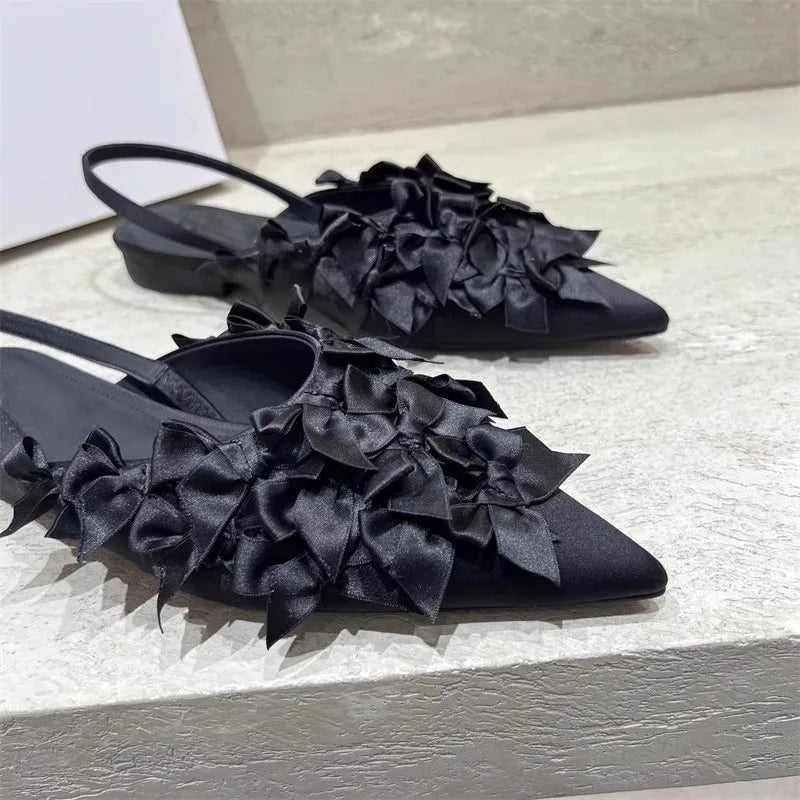 Pointed Toe Women Sandals Flats Elegant Slippers Sexy Fashion Woman Shoes 2025 Summer Flip Flops Dress Luxury Zapatos De Mujer