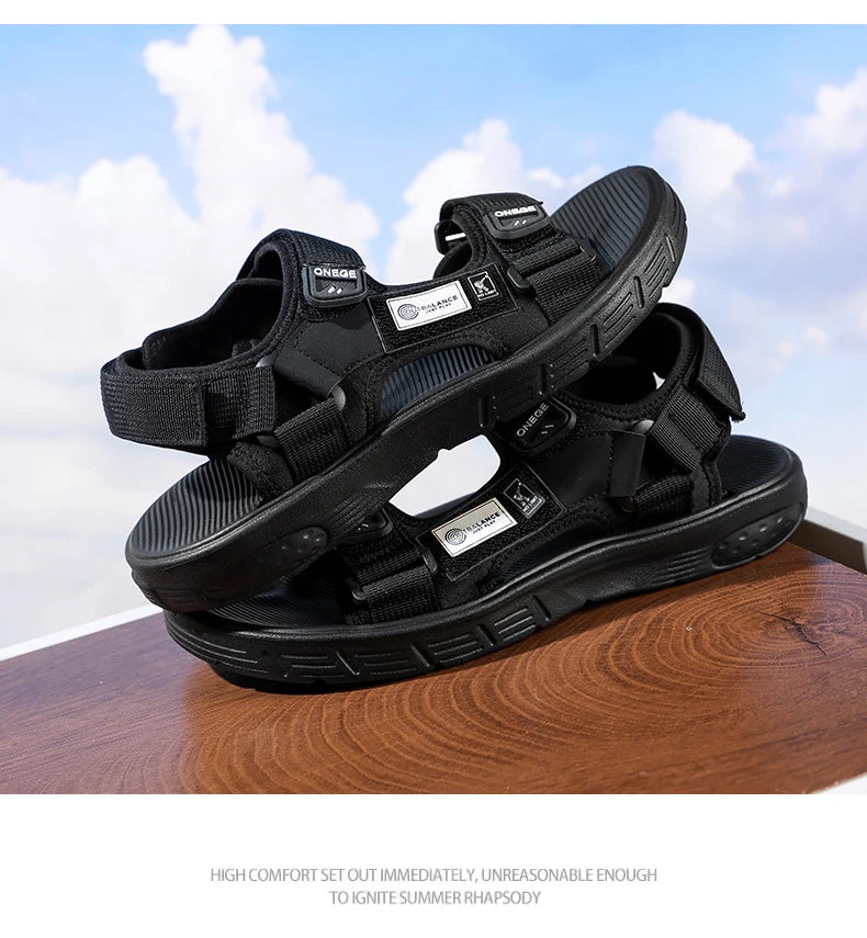 A Pair of Men's New Summer Casual Shoes, Fashionable Sports Trendy Wear-Resistant Sandals, Cool Beach Shoes