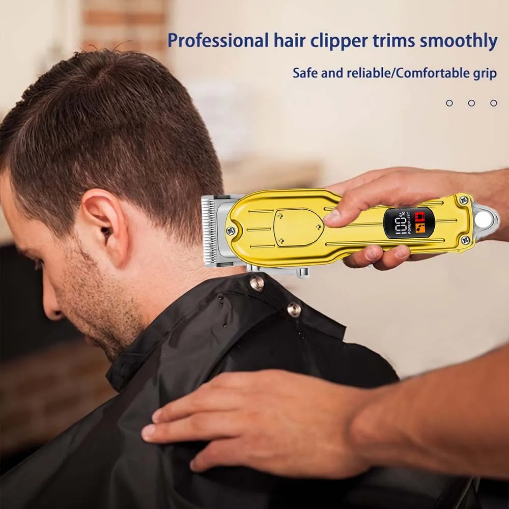 Professional Hair Clippers/Hair Trimmer/Beard Shaver for Men - Cordless Barber Clipper Hair Cutting Kit, Haircut Grooming Kit