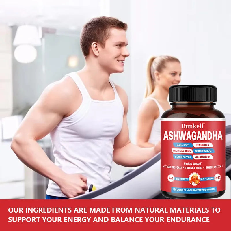 Ashwagandha - Helps with Muscle Growth, Relieves Stress and Mood, Supports Overall Health, Improves Endurance
