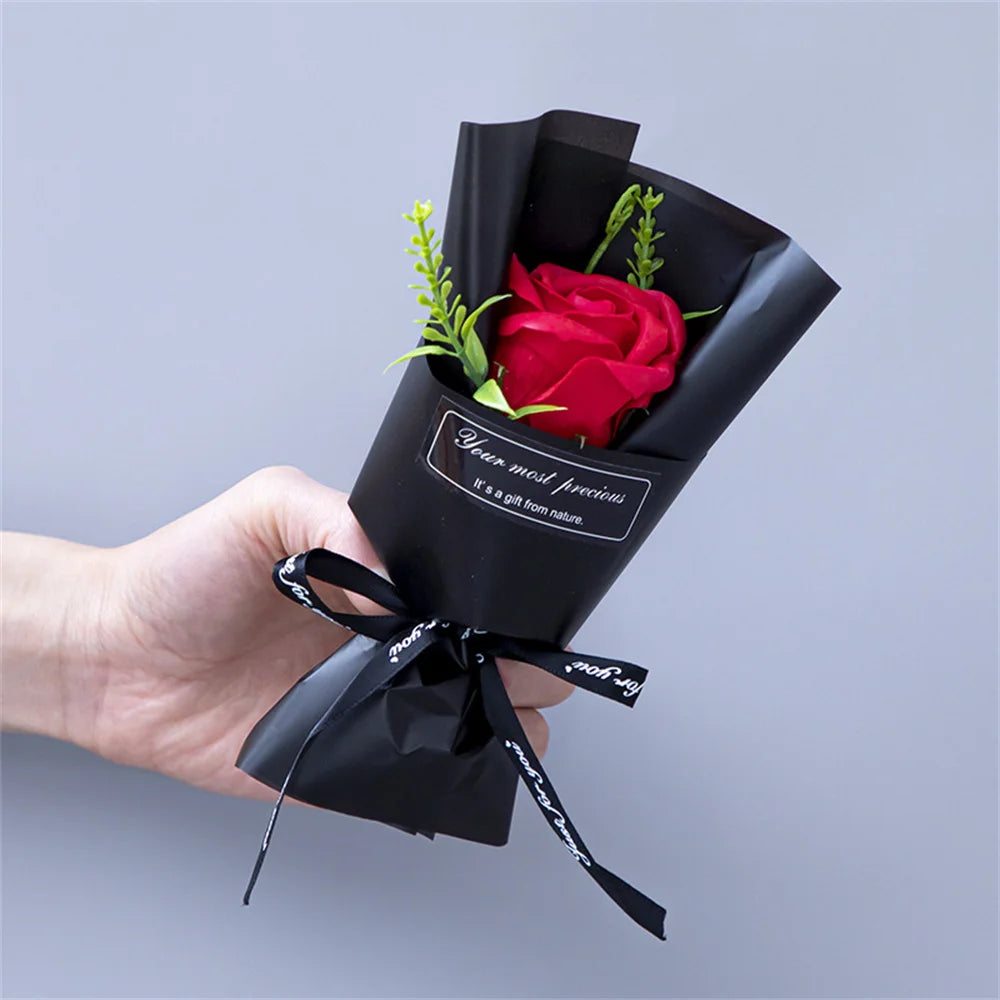 Mini Rose Soap Flower Bouquet Artificial Flowers Home Wedding Decorations Valentine'S Day New Year Birthday Gift Thanksgiving