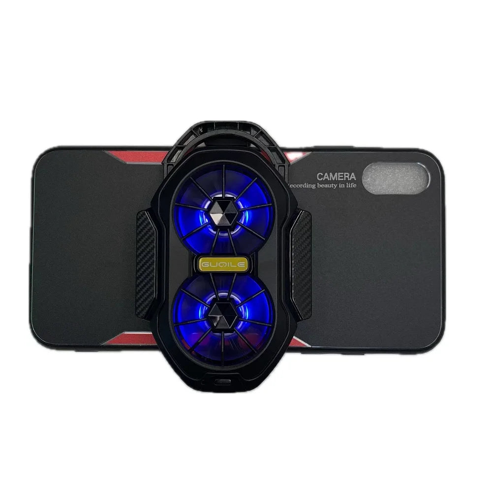 FS01 Dual Fan Rechargeable Mobile Phone Cooler Radiator Long Lasting Stronger Cooling Air Cooling Clip design with Game Button