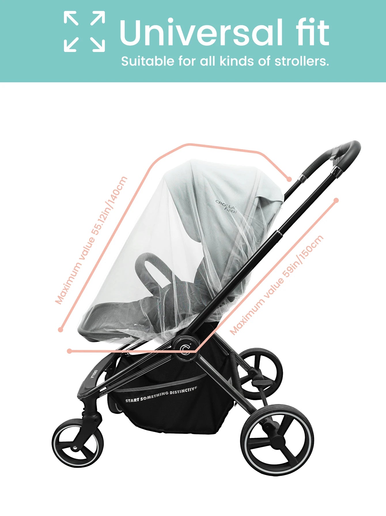 Universal Baby Stroller Mosquito Net Insect Protection Summer Mesh Cover for Prams Fly Shield Accessory