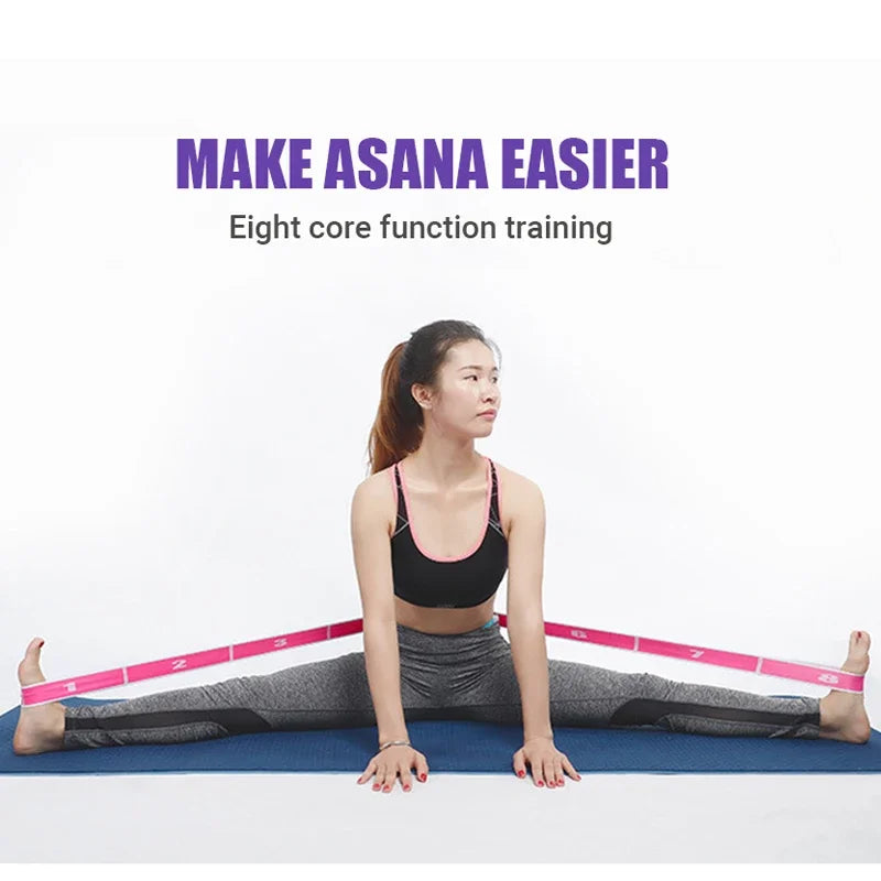 Resistance Band Yoga Auxiliary Stretching Belt Adult Latin Training Elastic Bands Beginner Pilates Dance Loop Fitness Tension