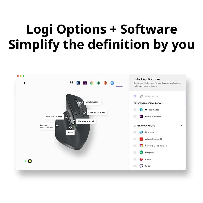 Logitech MX Master 3S Wireless Bluetooth Mouse Bluetooth 2.4G Low Noise Ergonomic Design Mouse For Gaming Laptop Accessoires