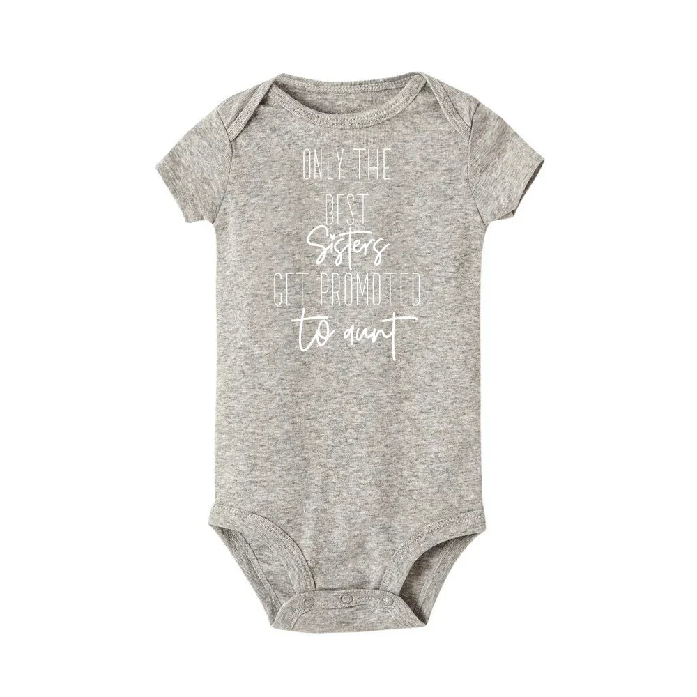 Only The Best Sister Get Promoted To Aunt Newborn Clothes Baby Toddler Romper Pregnancy Announcement Bodysuit Infant Shower Gift