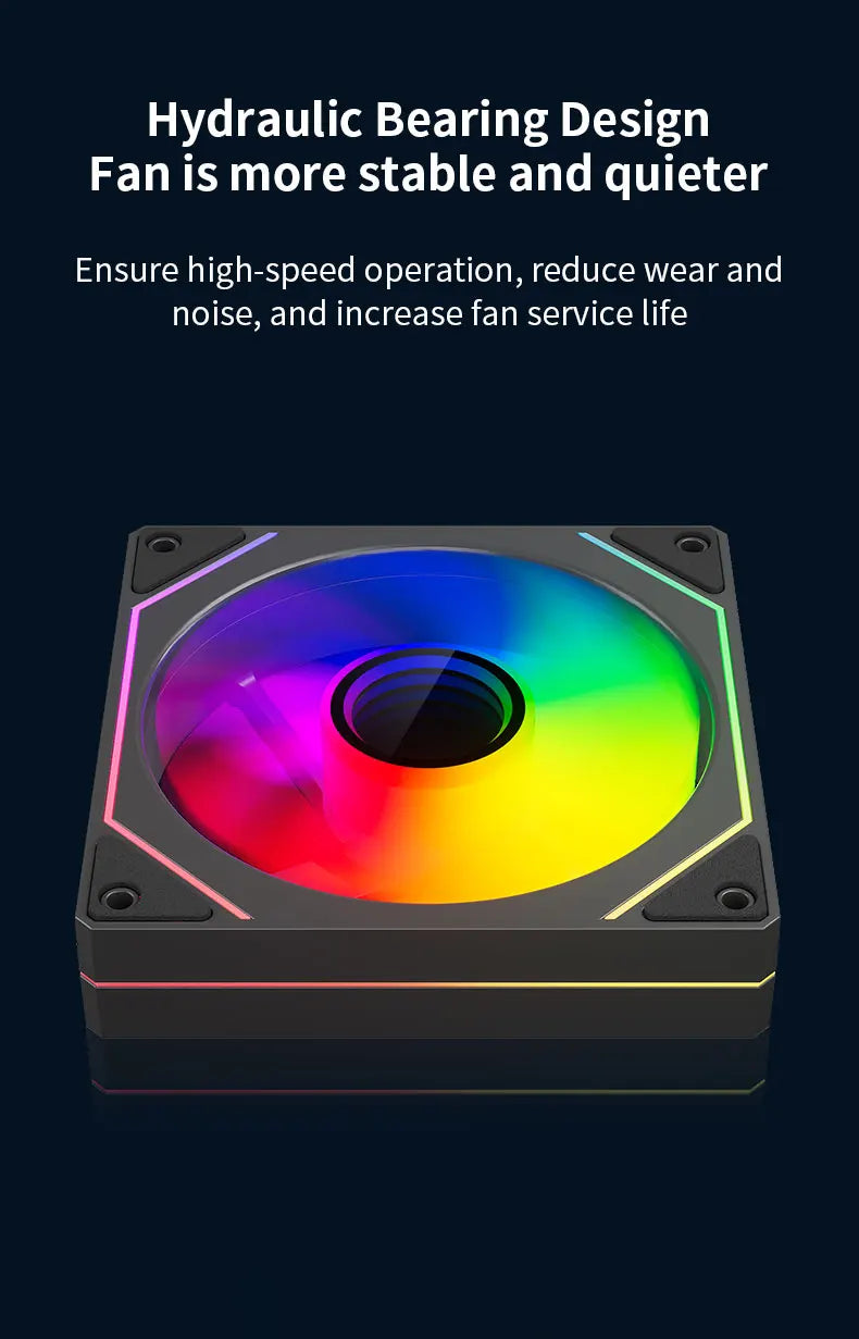 TEUCER Prism 4 PRO 3PCS PC Case Fan 120mm ARGB Cyclic Mirror Light Effect PWM 800-2000RPM CPU Cooler ventilador