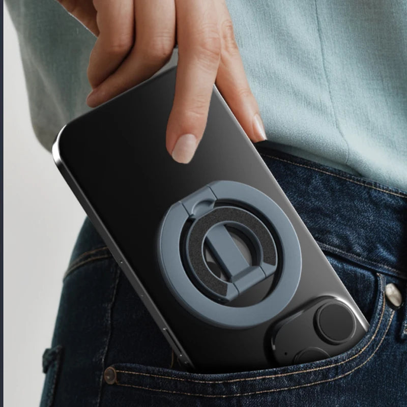 2025 New Mobile Phone Finger Ring Holder for Magsafe Strong Magnet Suction Double-sided Magnetic Stand for iPhone16 15 14 Xiaomi