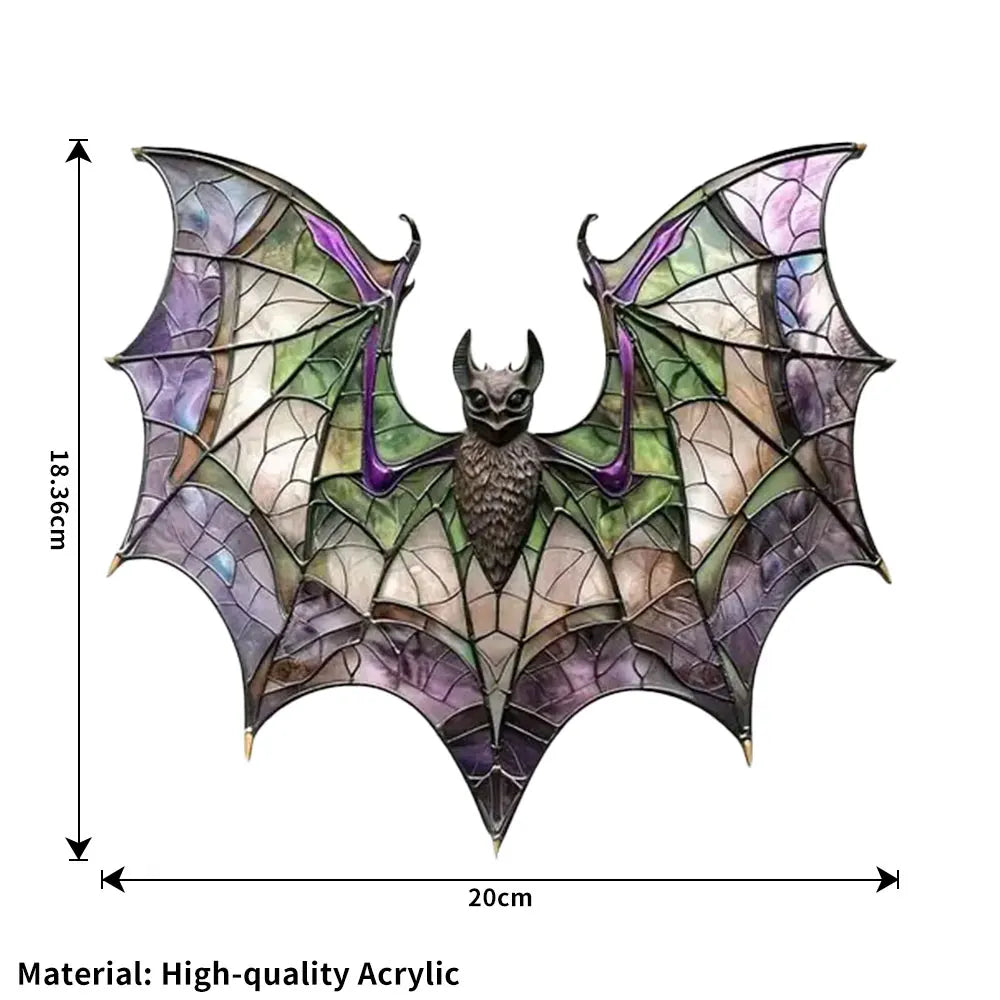 Halloween Bat Acrylic Window Hanging Gothic Bat Hanging Ornament Bat Hanger Pendant Home Car Ornament Versatile Halloween Decor