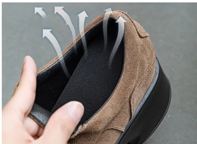 Fujin 11cm New Synthetic Suede Leather Pumps Fashion Comfy Spring Autumn Microfiber Chunky Sneakers Women Platform Wedge Shoes